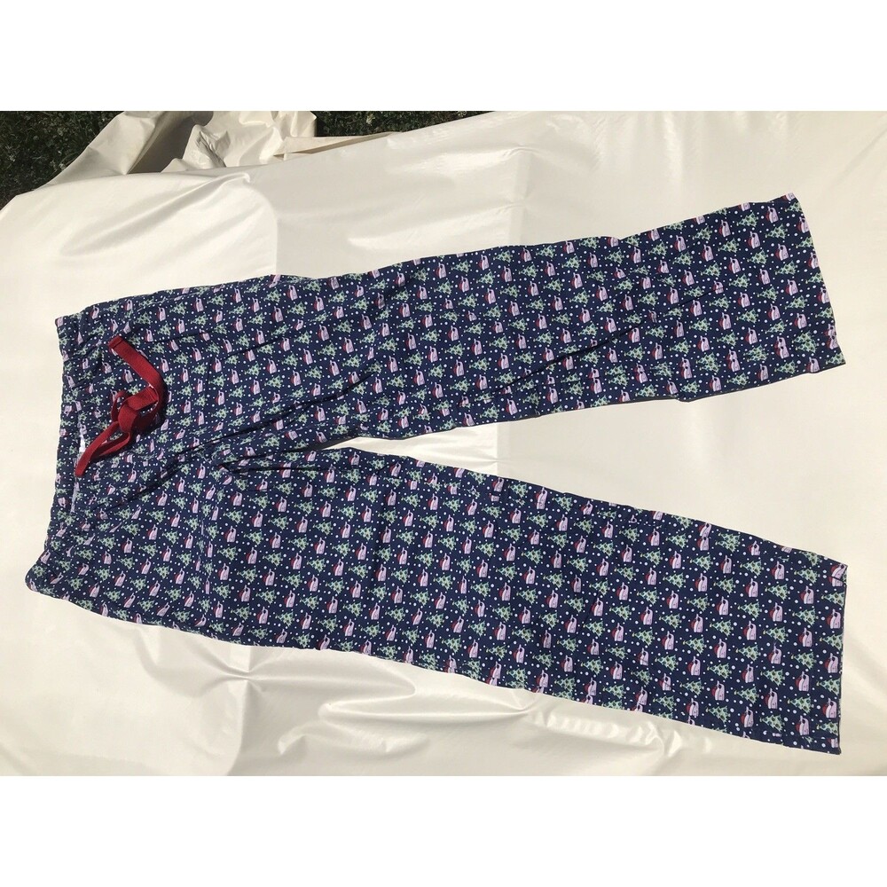 Vineyard Vines Santa Whale Christmas Lounge Womens Pijama Pants Size XS